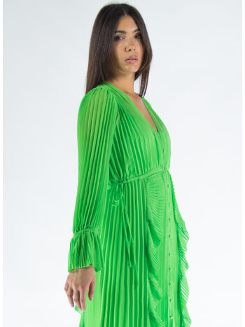 ABITO CHIFFON RUFFLE, GREEN, small