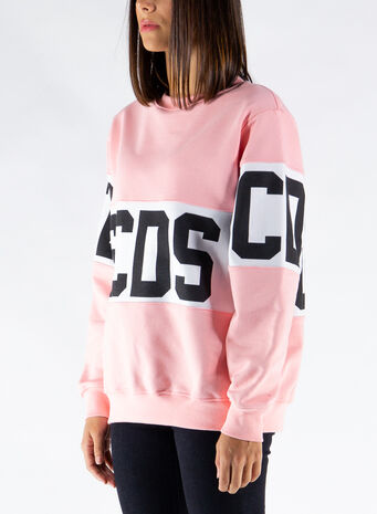 FELPA BAND LOGO CREWNECK, PINK, small