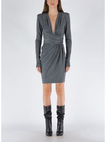 ABITO MIDI GLITTER, STEEL GREY, small
