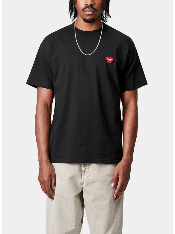 T-SHIRT S/S HEART II HARTT, 89XX BLACK, medium