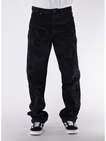 JEANS FLORAL LASER, BLACK, small