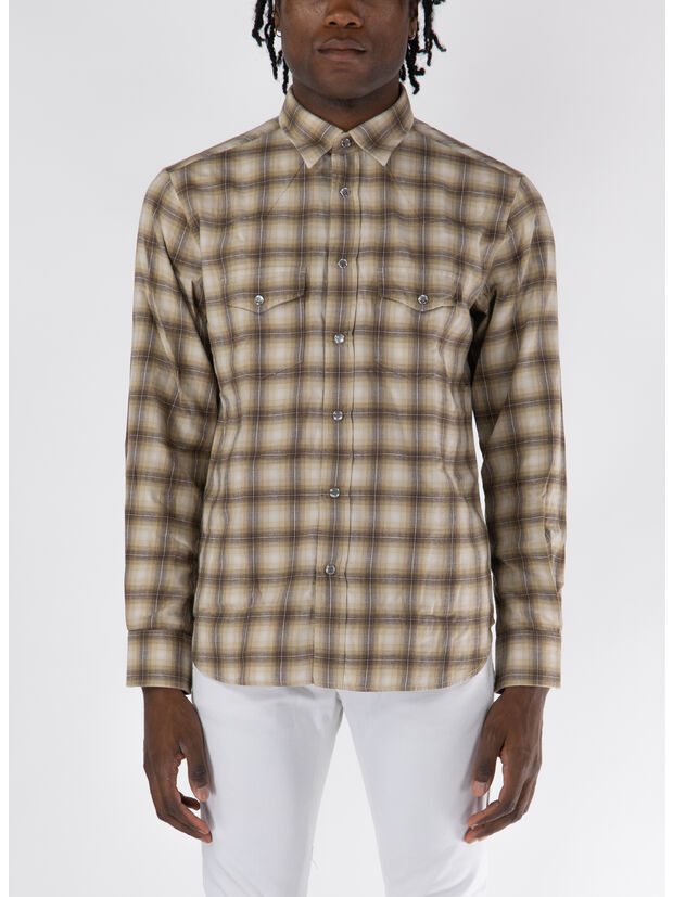 CAMICIA WESTERN DEGRADE OVERCHECK, , large