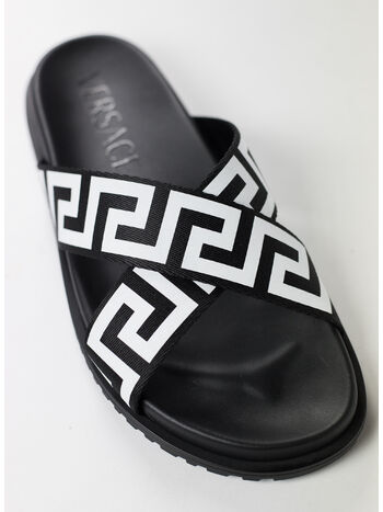 SANDALI GRECA, 2B020 NERO BIANCO, small