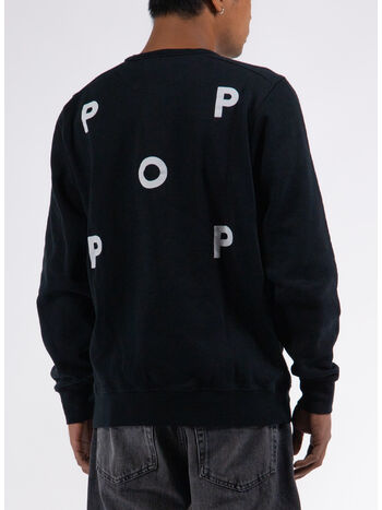 FELPA LOGO CREWNECK, BLACK/WHITE, small