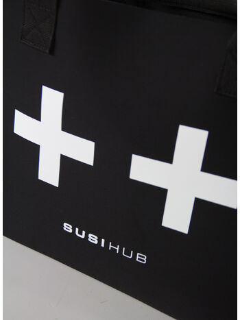 BORSA TOTE I'M THE HUB, BLACKWHITE, small