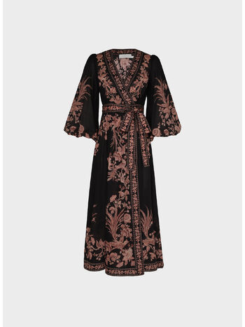 ABITO WAVERLY MIDI, BLBF BLACK BIRD FLORAL, small