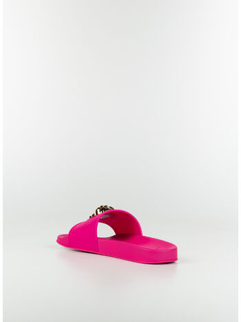 CIABATTA GOMMA CON MEDUSA, 1P86V FUXIA/ORO VERSACE, small