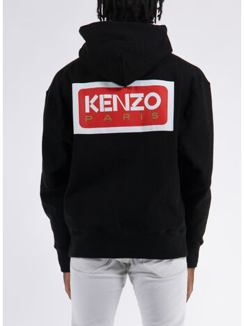 FELPA KENZO PARIS OVERSIZED ZIP UP, 99J BLACK, small