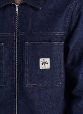 CAMICIA DENIM ZIP UP WORK, INDIGOINDIGO, small