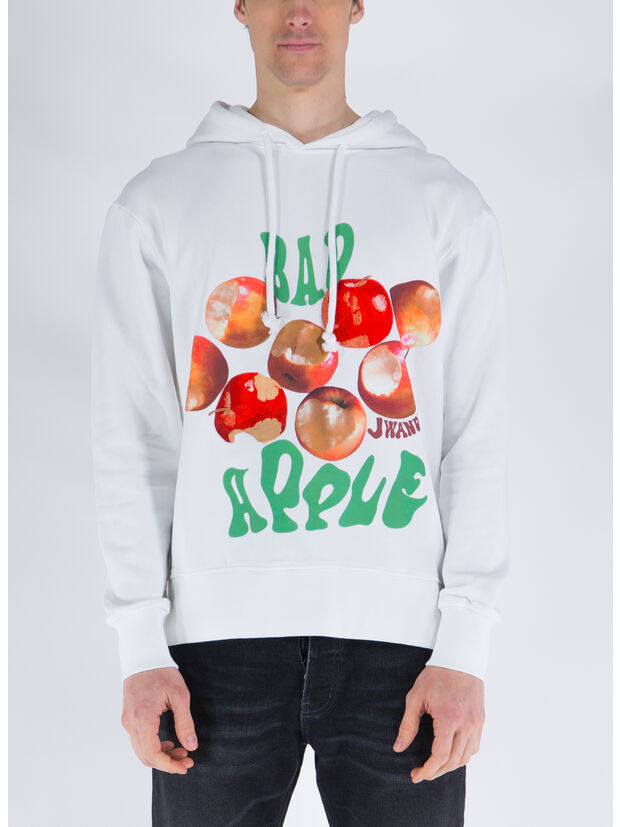FELPA CON MOTIVO BAD APPLE, 001 WHITE, large