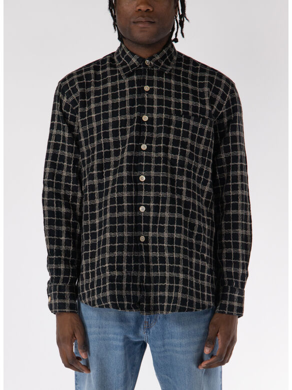 CAMICIA ABOVE, BLACK FISHNET CLOTH, medium