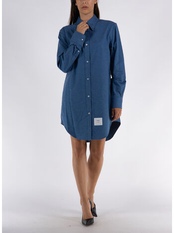 ABITO THIGH LENGTH EASY FIT POINT COLLAR, 440 DEEP BLUE, small
