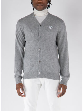 CARDIGAN LOGO, LIGHT GREY, small