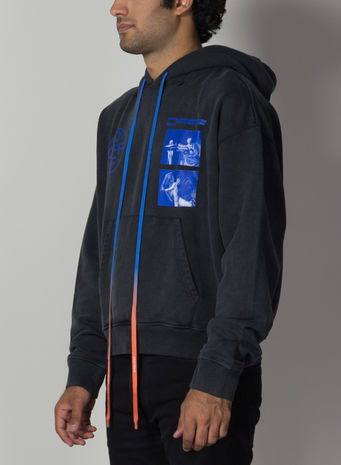 FELPA HARDCORE CARAVAGGIO, BLACK/BLUE, small
