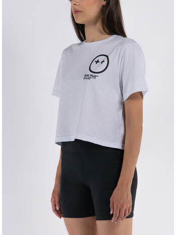 T-SHIRT CROPPED, WHITE, small