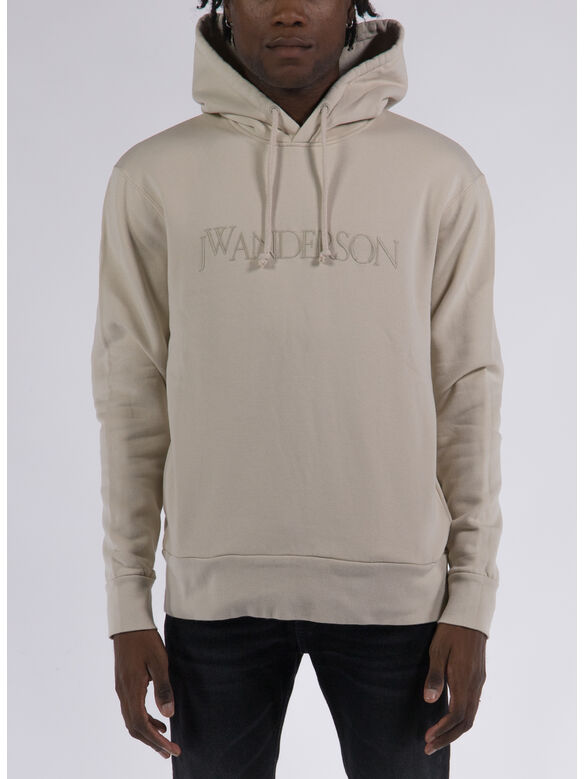 FELPA LOGO EMBROIDERY HOODIE, 132 BEIGE, medium