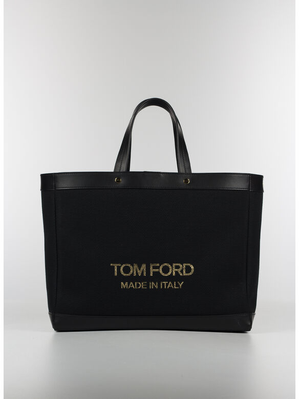 BORSA TEXTURED CANVAS SMALL, C9203 BLACK/GOLD/BLAC, medium