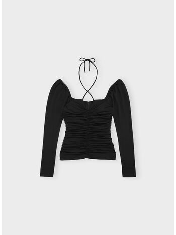 BLUSA SHINY CREPE, 099 BLACK, small
