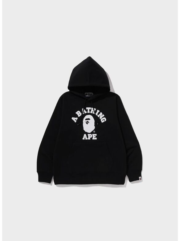 FELPA COLLEGE PULLOVER HOODIE, BLACK, medium