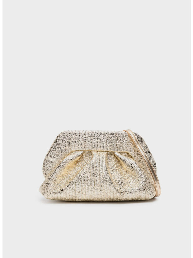 BORSA TIA CRUMPLED LAMINATED, GOLD, large