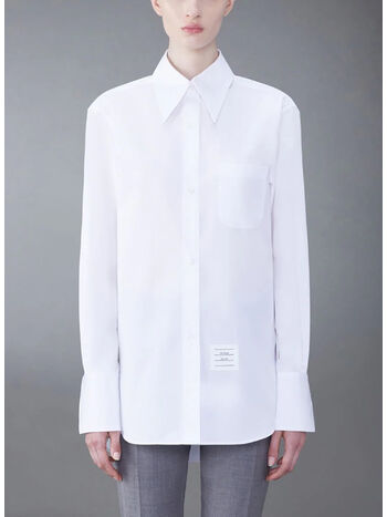 CAMICIA EXAGGERATED EASY FIT POINT COLLAR, 100 WHITE, small