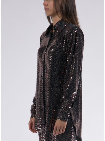 CAMICIA THE UP PAILLETTES, BRONZE, small