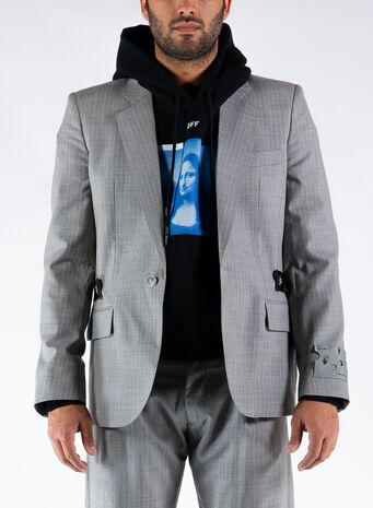 GIACCA UNFINISHED BLAZER, 0600LIGHTGREY, small