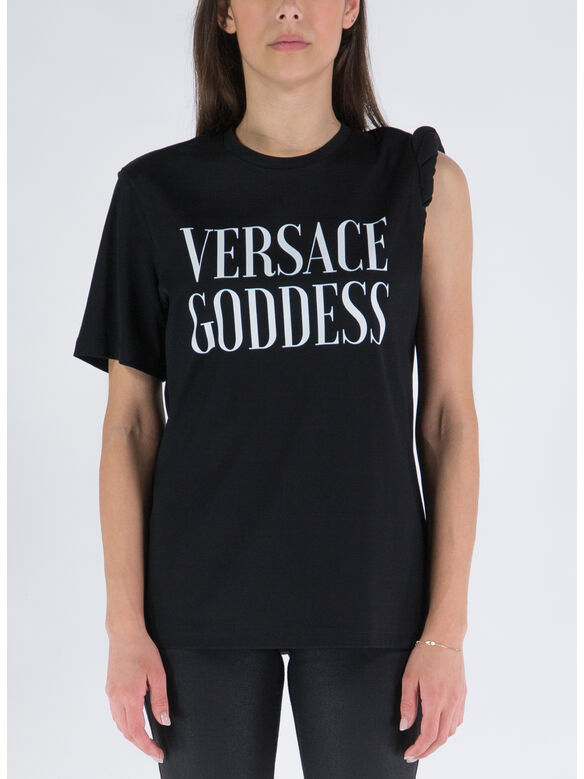 T-SHIRT STAMPA GODDESS, 1B000 NERO, medium