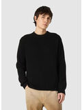 MAGLIONE GOLDEN KNIT CREW NECK, 90100 BLACK, thumb