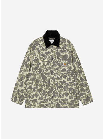 GIUBBOTTO TAPESTRY CHORE, 3CKXX CAMO DUCK JACQUARD GREEN/TOBACCO, small