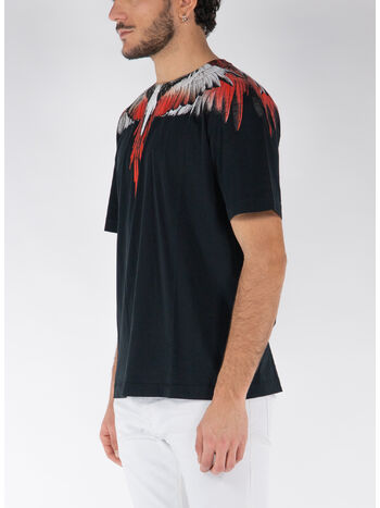 T-SHIRT ICON WINGS BASIC, 1025 BLACK RED, small
