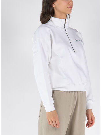 FELPA TANK QUARTER ZIP, WHITE, small