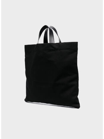 BORSA FLAT SHOPPER SQUARE, 001 BLACK, small