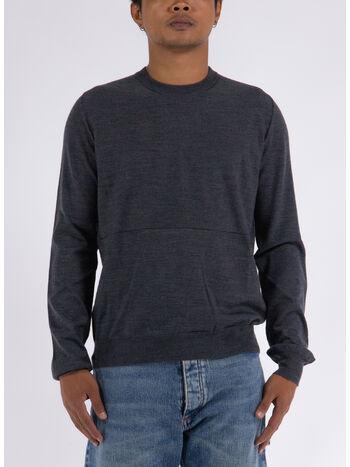 PULLOVER EXTRA FINE MERINO CREW NECK, 019 Anthracite, small