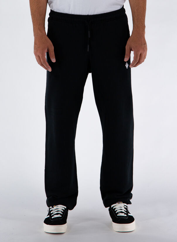 PANTALONE CROSS RELAX SWEATPANTS, 1001BLACKWHITE, large