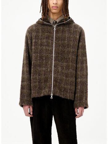 FELPA FULL ZIP HOODIE DORF CHECK HAIRY WOOL, DORF CHECK HAIRY WOOL, small