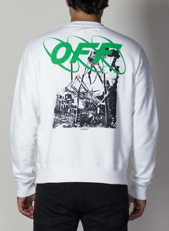 FELPA RUINED FACTORY SLIM, WHITE/BLACK, small