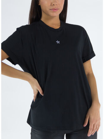 T-SHIRT MINI STAR EMBROIDERY, 1000 BLACK, small