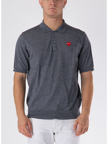 POLO A MANICHE CORTE CON LOGO UNISEX, , small