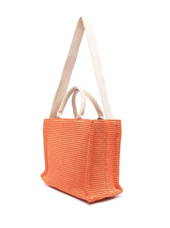 TOTE BAG PICCOLA IN RAFIA NATURALE, 00R17, small