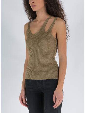 TOP SAGA METALLIC RIB CUT OUT, MARIGOLD, small