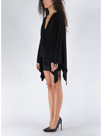 ABITO CORTO SLICK JERSEY COCKTAIL, LB999 BLACK, small