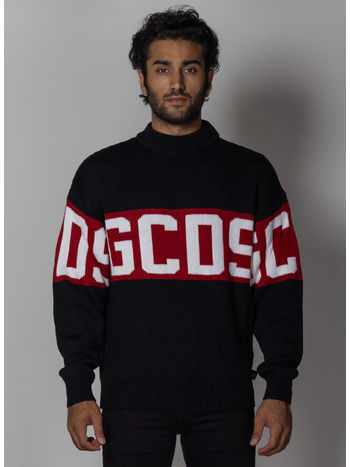 MAGLIONE SWEATER LOGO, 02BLACK, small