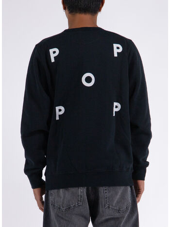 FELPA LOGO CREWNECK, BLACK/WHITE, small