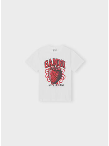 T-SHIRT BASIC STRAWBERRY, 151 BRIGHT WHITE, small