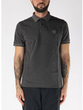 POLO A MANICE CORTE CON PATCH LOGO, V0065 ANTRACITE, thumb