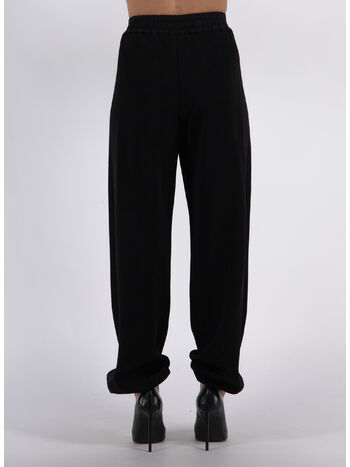 PANTALONE CON COULISSE IN VITA, 001 BLACK, small