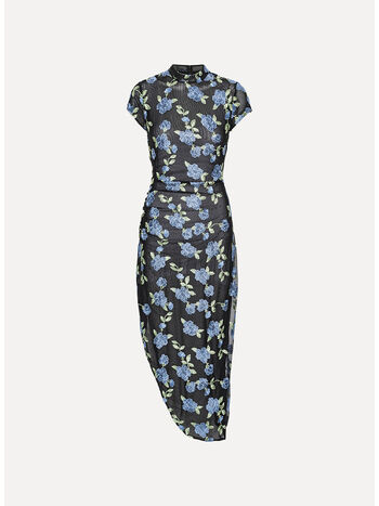 ABITO MIDI FLOREALE ASYMMETRIC, , small
