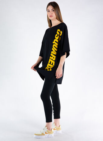 T-SHIRT LOGO, 014BLACK/YELLOW, small