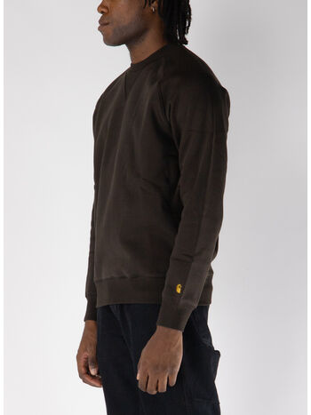 FELPA GIROCOLLO CHASE, 00WXX TOBACCO/GOLD, small